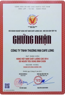 Giấy chứng nhận 2014