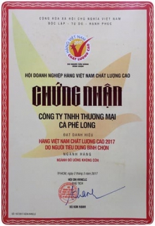 Giấy chứng nhận 2017