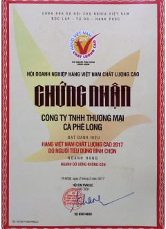 Giấy chứng nhận 2017